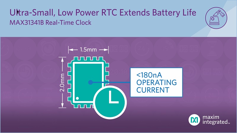 nanoPower RTC Offers Small Package and Long Battery Life